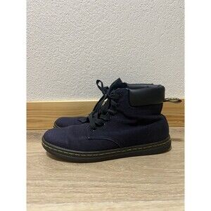 Dr. Martens Maelly Boots Women’s Size 8 EU 39 Navy Canvas Ankle Booties Lace Up